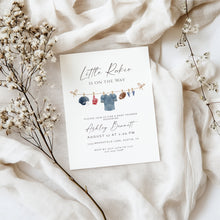 Load image into Gallery viewer, 2032 ittle Rookie is On the Way Baby Shower Football Invite, Editable Sports Template, Digital download
