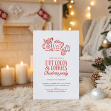 Load image into Gallery viewer, 2033 Whimsical Hot Cocoa &amp; Cookie Kids Christmas Party Invitation , Editable Digital Download for Holiday Fun
