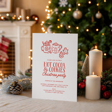 Load image into Gallery viewer, 2033 Whimsical Hot Cocoa &amp; Cookie Kids Christmas Party Invitation , Editable Digital Download for Holiday Fun
