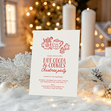 Load image into Gallery viewer, 2033 Whimsical Hot Cocoa &amp; Cookie Kids Christmas Party Invitation , Editable Digital Download for Holiday Fun
