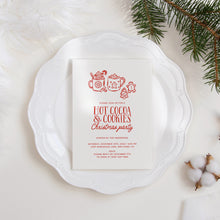 Load image into Gallery viewer, 2033 Whimsical Hot Cocoa &amp; Cookie Kids Christmas Party Invitation , Editable Digital Download for Holiday Fun
