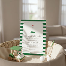 Load image into Gallery viewer, Golf Baby Shower Mini Set New to the Club Preppy Shower Cards Template Bundle
