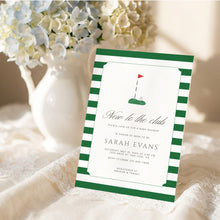 Load image into Gallery viewer, New to the Club Green Golf Baby Shower Invitation Editable Classic Golf Party Invite 2041
