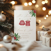 Load image into Gallery viewer, 2029 Winter Gender Reveal Invitation: Christmas Baby Shower (Digital download)
