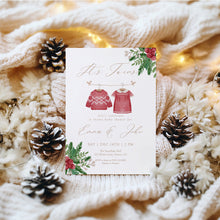 Load image into Gallery viewer, 2029 Winter Gender Reveal Invitation: Christmas Baby Shower (Digital download)
