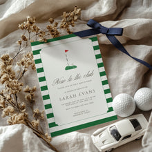 Load image into Gallery viewer, New to the Club Green Golf Baby Shower Invitation Editable Classic Golf Party Invite 2041
