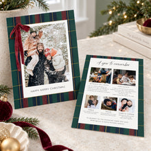 Load image into Gallery viewer, Family Year in Review Christmas Card | Editable Newsletter Photo Card 0809
