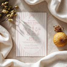 Load image into Gallery viewer, 2033 Pink Whimsical Favorite things Christmas Gift Exchange Party Invite, Digital download, Editable Template
