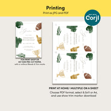 Load image into Gallery viewer, Green Game On Football Birthday Invite, Printable Sports Party Invite, Editable Template, Digital download 0325
