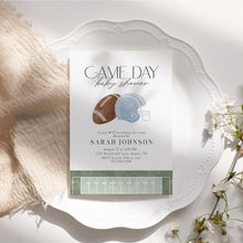 Load image into Gallery viewer, 2032 Blue Game day Football Sports Baby Boy Shower Invite, Editable Template, Digital Download

