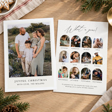 Load image into Gallery viewer, Christmas Year in Review Photo Card | Editable 12-Month Recap Template 0809
