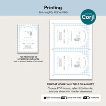 Load image into Gallery viewer, Editable Blue Golf Baby Shower Invitation Mini Set
