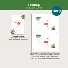 Load image into Gallery viewer, 2029 Winter Baby Shower Invitation Set: Festive Holiday Theme (Digital Download)
