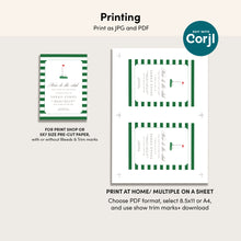 Load image into Gallery viewer, Golf Baby Shower Mini Set New to the Club Preppy Shower Cards Template Bundle
