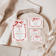 Load image into Gallery viewer, 2020 red apple in our eye baby shower mini template bundle
