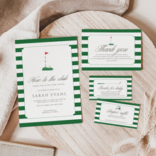 Load image into Gallery viewer, Golf Baby Shower Mini Set New to the Club Preppy Shower Cards Template Bundle
