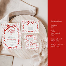 Load image into Gallery viewer, 2020 red apple in our eye baby shower mini template bundle
