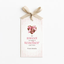 Load image into Gallery viewer, 08012 Pink Valentine's Teacher Appreciation Tag, Chocolate Gift Tag, Digital Download
