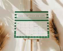 Load image into Gallery viewer, Editable green golf caddie baby shower baby arrival due date sign template 0209
