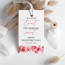 Load image into Gallery viewer, 08012 Red Heart Valentine's Day Favor Tag teamplte, Sweet Treat, Digital Download

