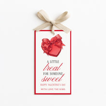 Load image into Gallery viewer, 08012 Red Heart Valentine's Day Favor Tag teamplte, Sweet Treat, Digital Download
