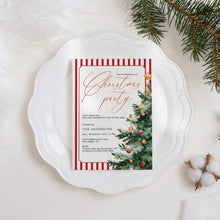 Load image into Gallery viewer, 2033 Christmas Tree Dinner Party Invite, Digital Download, Winter Holiday, Editable Template
