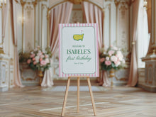 Load image into Gallery viewer, 0313 pink golf welcome sign template
