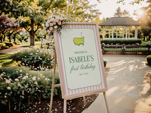 Load image into Gallery viewer, 0313 pink golf welcome sign template
