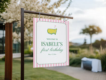 Load image into Gallery viewer, 0313 pink golf welcome sign template

