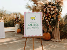 Load image into Gallery viewer, 0313 pink golf welcome sign template
