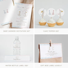 Load image into Gallery viewer, Silly Goose Gender Reveal Bundle Template, Pink Blue Baby Shower Party Decorations, Editable Invite 2011
