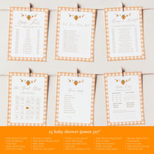 Load image into Gallery viewer, 0208 little pumpkin is on the way fall Halloween baby shower invitation party bundle
