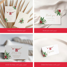 Load image into Gallery viewer, 2029 Christmas Baby Shower Invite Bundle: Printable Holiday Decorations (Digital Download)
