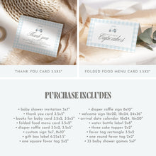 Load image into Gallery viewer, Pink Golf cart baby shower party invitation bundle 2041
