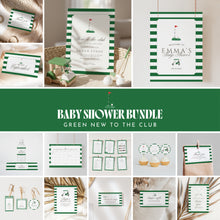 Load image into Gallery viewer, Golf Baby Shower Bundle New to the Club Preppy Green Party Decor Set 2041
