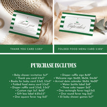 Load image into Gallery viewer, Golf Baby Shower Bundle New to the Club Preppy Green Party Decor Set 2041
