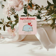 Load image into Gallery viewer, 08012 Kids Squishy Printable Valentine Gift Tag Template, Digital download
