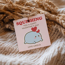 Load image into Gallery viewer, 08012 Kids Squishy Printable Valentine Gift Tag Template, Digital download
