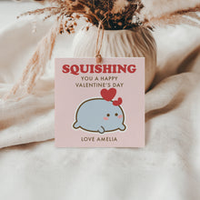 Load image into Gallery viewer, 08012 Kids Squishy Printable Valentine Gift Tag Template, Digital download
