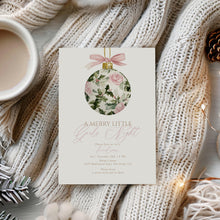 Load image into Gallery viewer, 2033 A Merry Little Girls&#39; Night Coquette Christmas Party Invite, Digital Download, Editable Template
