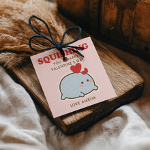 Load image into Gallery viewer, 08012 Kids Squishy Printable Valentine Gift Tag Template, Digital download
