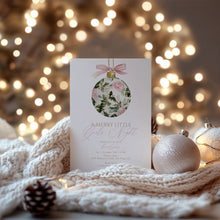 Load image into Gallery viewer, 2033 A Merry Little Girls&#39; Night Coquette Christmas Party Invite, Digital Download, Editable Template
