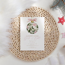 Load image into Gallery viewer, 2033 A Merry Little Girls&#39; Night Coquette Christmas Party Invite, Digital Download, Editable Template
