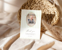 Load image into Gallery viewer, 03083 sage green Silly goose Photo thank you card template
