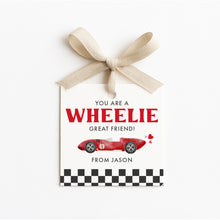 Load image into Gallery viewer, 08012 Race Car You Are a Wheelie Friend Valentine Gift Tag, Digital Download
