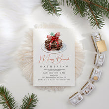 Load image into Gallery viewer, 2033 Christmas Merry Brunch Editable Invite, Digital Download Pancake Party Template
