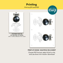 Load image into Gallery viewer, 2033 Black A Merry Little Girls&#39; Night Coquette Christmas Party Invite, Digital Download, Editable Template
