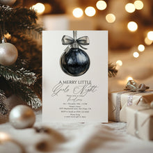 Load image into Gallery viewer, 2033 Black A Merry Little Girls&#39; Night Coquette Christmas Party Invite, Digital Download, Editable Template
