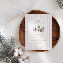Load image into Gallery viewer, 2033 Pink Nutcracker Merry Little Party Invite Kids Christmas Invite Template, Digital Download

