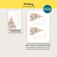 Load image into Gallery viewer, 2033 Pink Coquette Christmas Favorite things Gift Exchange Party Invite, Digital download, Editable Template
